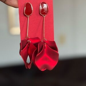 Elegant Red Dangle Earrings